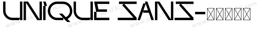 unique sans字体转换